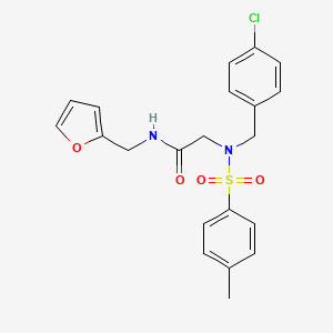 molecular formula C21H21ClN2O4S B3659746 N~2~-(4-chlorobenzyl)-N~1~-(2-furylmethyl)-N~2~-[(4-methylphenyl)sulfonyl]glycinamide 