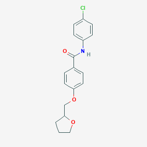 B365976 N-(4-chlorophenyl)-4-(oxolan-2-ylmethoxy)benzamide CAS No. 869869-89-6