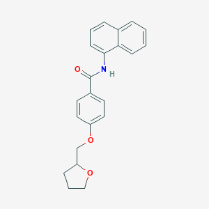 molecular formula C22H21NO3 B365992 N-(1-naphthyl)-4-(tetrahydro-2-furanylmethoxy)benzamide CAS No. 940511-14-8