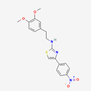 molecular formula C19H19N3O4S B3659939 N-(3,4-DIMETHOXYPHENETHYL)-N-[4-(4-NITROPHENYL)-1,3-THIAZOL-2-YL]AMINE 