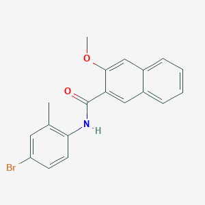 molecular formula C19H16BrNO2 B3659957 N-(4-bromo-2-methylphenyl)-3-methoxynaphthalene-2-carboxamide 