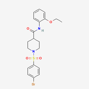 molecular formula C20H23BrN2O4S B3659994 1-(4-Bromobenzenesulfonyl)-N-(2-ethoxyphenyl)piperidine-4-carboxamide 
