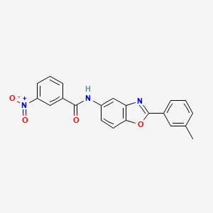 molecular formula C21H15N3O4 B3660052 N-[2-(3-methylphenyl)-1,3-benzoxazol-5-yl]-3-nitrobenzamide 
