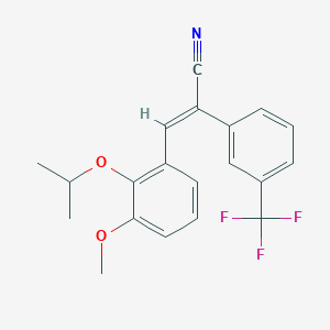 molecular formula C20H18F3NO2 B3660064 (E)-3-(3-methoxy-2-propan-2-yloxyphenyl)-2-[3-(trifluoromethyl)phenyl]prop-2-enenitrile 