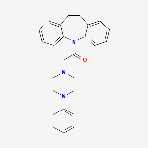 molecular formula C26H27N3O B3660233 5-[(4-phenylpiperazin-1-yl)acetyl]-10,11-dihydro-5H-dibenzo[b,f]azepine 