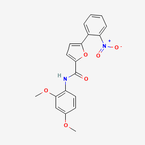 molecular formula C19H16N2O6 B3660242 N-(2,4-dimethoxyphenyl)-5-(2-nitrophenyl)furan-2-carboxamide 