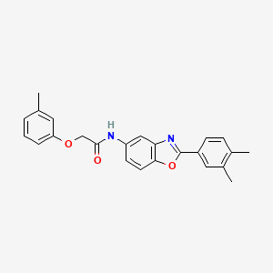 molecular formula C24H22N2O3 B3660249 N-[2-(3,4-dimethylphenyl)-1,3-benzoxazol-5-yl]-2-(3-methylphenoxy)acetamide 