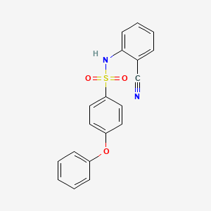 molecular formula C19H14N2O3S B3660278 N-(2-cyanophenyl)-4-phenoxybenzenesulfonamide 