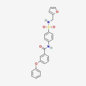 molecular formula C24H20N2O5S B3660290 N-[4-(furan-2-ylmethylsulfamoyl)phenyl]-3-phenoxybenzamide 