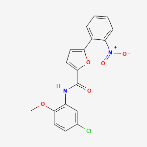 molecular formula C18H13ClN2O5 B3660327 N-(5-chloro-2-methoxyphenyl)-5-(2-nitrophenyl)furan-2-carboxamide 