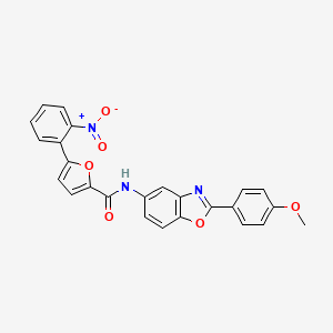 molecular formula C25H17N3O6 B3660339 N-[2-(4-methoxyphenyl)-1,3-benzoxazol-5-yl]-5-(2-nitrophenyl)-2-furamide 