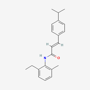 molecular formula C21H25NO B3660349 N-(2-ethyl-6-methylphenyl)-3-(4-isopropylphenyl)acrylamide 
