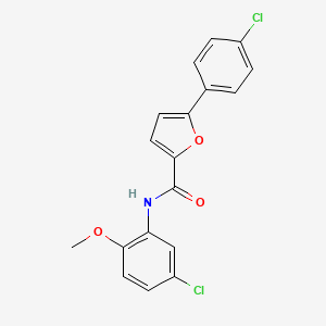 molecular formula C18H13Cl2NO3 B3660358 N-(5-chloro-2-methoxyphenyl)-5-(4-chlorophenyl)-2-furamide CAS No. 433970-86-6