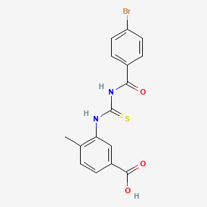 molecular formula C16H13BrN2O3S B3660370 3-({[(4-bromobenzoyl)amino]carbonothioyl}amino)-4-methylbenzoic acid 