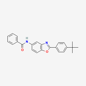 molecular formula C24H22N2O2 B3660440 N-[2-(4-tert-butylphenyl)-1,3-benzoxazol-5-yl]benzamide 