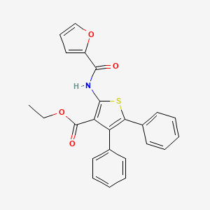 molecular formula C24H19NO4S B3660522 Ethyl 2-(furan-2-carbonylamino)-4,5-diphenylthiophene-3-carboxylate 
