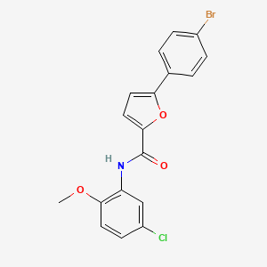molecular formula C18H13BrClNO3 B3660537 5-(4-bromophenyl)-N-(5-chloro-2-methoxyphenyl)furan-2-carboxamide 