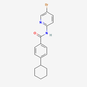 molecular formula C18H19BrN2O B3660546 N-(5-bromopyridin-2-yl)-4-cyclohexylbenzamide 