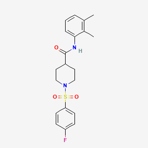 molecular formula C20H23FN2O3S B3660557 N-(2,3-dimethylphenyl)-1-((4-fluorophenyl)sulfonyl)piperidine-4-carboxamide 