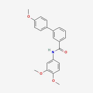 molecular formula C22H21NO4 B3660560 N-(3,4-dimethoxyphenyl)-4'-methoxy-3-biphenylcarboxamide 