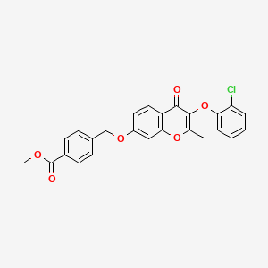 molecular formula C25H19ClO6 B3660577 methyl 4-({[3-(2-chlorophenoxy)-2-methyl-4-oxo-4H-chromen-7-yl]oxy}methyl)benzoate 