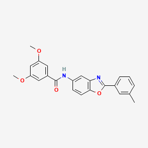 molecular formula C23H20N2O4 B3660585 3,5-dimethoxy-N-[2-(3-methylphenyl)-1,3-benzoxazol-5-yl]benzamide 