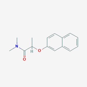 molecular formula C15H17NO2 B3660651 N,N-dimethyl-2-(naphthalen-2-yloxy)propanamide 