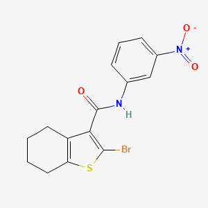 molecular formula C15H13BrN2O3S B3660707 2-bromo-N-(3-nitrophenyl)-4,5,6,7-tetrahydro-1-benzothiophene-3-carboxamide 