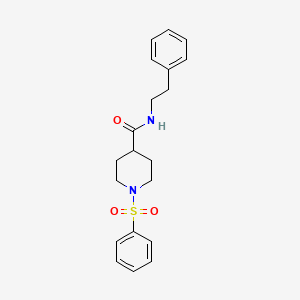 molecular formula C20H24N2O3S B3660720 N-(2-phenylethyl)-1-(phenylsulfonyl)-4-piperidinecarboxamide 