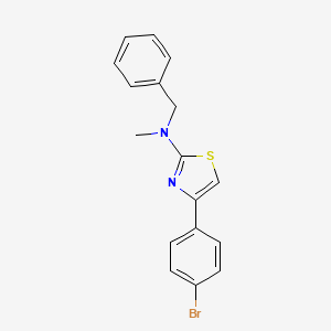 molecular formula C17H15BrN2S B3660722 N-benzyl-4-(4-bromophenyl)-N-methyl-1,3-thiazol-2-amine CAS No. 85656-48-0