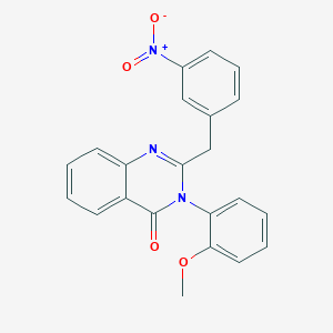 molecular formula C22H17N3O4 B3660808 3-(2-Methoxyphenyl)-2-[(3-nitrophenyl)methyl]quinazolin-4-one 