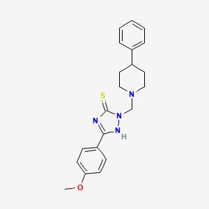 molecular formula C21H24N4OS B3660865 5-(4-methoxyphenyl)-2-[(4-phenyl-1-piperidinyl)methyl]-2,4-dihydro-3H-1,2,4-triazole-3-thione 
