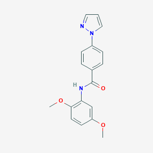 N-(2,5-dimethoxyphenyl)-4-pyrazol-1-ylbenzamide