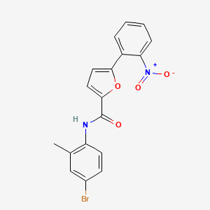molecular formula C18H13BrN2O4 B3660899 N-(4-bromo-2-methylphenyl)-5-(2-nitrophenyl)-2-furamide 