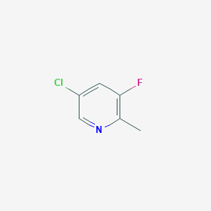 molecular formula C6H5ClFN B036609 5-Chloro-3-fluoro-2-methylpyridine CAS No. 1210868-68-0