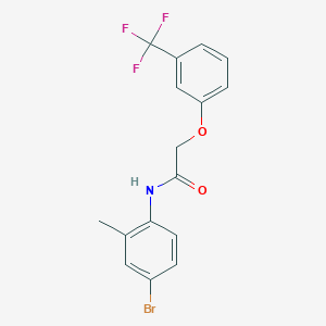 molecular formula C16H13BrF3NO2 B3660993 N-(4-bromo-2-methylphenyl)-2-[3-(trifluoromethyl)phenoxy]acetamide 