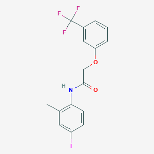 molecular formula C16H13F3INO2 B3661018 N-(4-iodo-2-methylphenyl)-2-[3-(trifluoromethyl)phenoxy]acetamide 