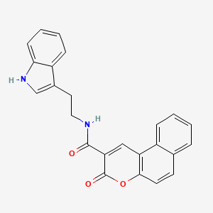 molecular formula C24H18N2O3 B3661115 N-[2-(1H-indol-3-yl)ethyl]-3-oxo-3H-benzo[f]chromene-2-carboxamide 