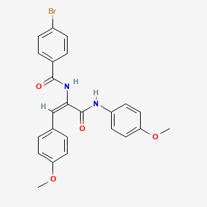 molecular formula C24H21BrN2O4 B3661147 4-bromo-N-[(E)-3-(4-methoxyanilino)-1-(4-methoxyphenyl)-3-oxoprop-1-en-2-yl]benzamide 