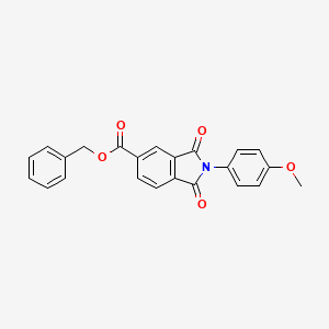 molecular formula C23H17NO5 B3661207 benzyl 2-(4-methoxyphenyl)-1,3-dioxo-5-isoindolinecarboxylate 