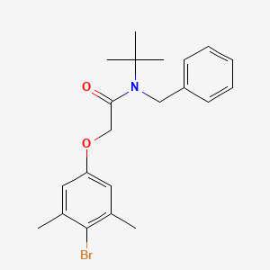 molecular formula C21H26BrNO2 B3661349 N-benzyl-2-(4-bromo-3,5-dimethylphenoxy)-N-(tert-butyl)acetamide 
