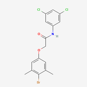 molecular formula C16H14BrCl2NO2 B3661361 2-(4-bromo-3,5-dimethylphenoxy)-N-(3,5-dichlorophenyl)acetamide 