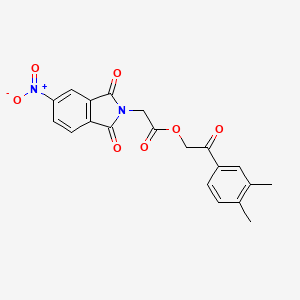 molecular formula C20H16N2O7 B3661377 2-(3,4-dimethylphenyl)-2-oxoethyl (5-nitro-1,3-dioxo-1,3-dihydro-2H-isoindol-2-yl)acetate 