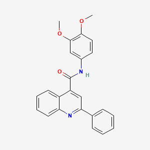 molecular formula C24H20N2O3 B3661443 N-(3,4-dimethoxyphenyl)-2-phenylquinoline-4-carboxamide 