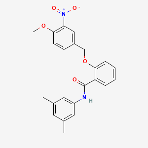 molecular formula C23H22N2O5 B3661480 N-(3,5-dimethylphenyl)-2-[(4-methoxy-3-nitrobenzyl)oxy]benzamide 