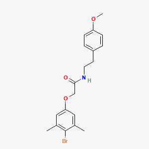 molecular formula C19H22BrNO3 B3661566 2-(4-bromo-3,5-dimethylphenoxy)-N-[2-(4-methoxyphenyl)ethyl]acetamide 