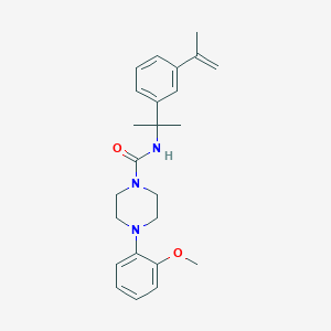 molecular formula C24H31N3O2 B3661584 N-[1-(3-isopropenylphenyl)-1-methylethyl]-4-(2-methoxyphenyl)-1-piperazinecarboxamide 