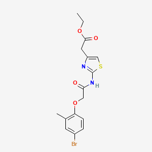 molecular formula C16H17BrN2O4S B3661714 Ethyl 2-[2-[[2-(4-bromo-2-methylphenoxy)acetyl]amino]-1,3-thiazol-4-yl]acetate 