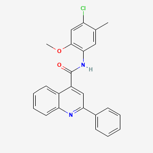 molecular formula C24H19ClN2O2 B3661732 N-(4-chloro-2-methoxy-5-methylphenyl)-2-phenylquinoline-4-carboxamide 