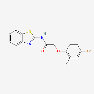 molecular formula C16H13BrN2O2S B3661810 N-(1,3-benzothiazol-2-yl)-2-(4-bromo-2-methylphenoxy)acetamide 